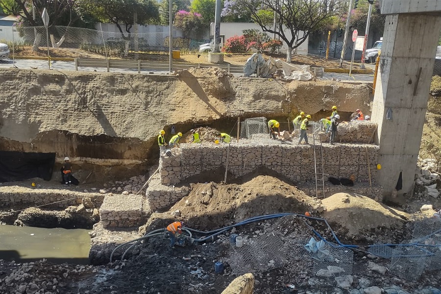 Muro Gavión para estabilización de Taudes